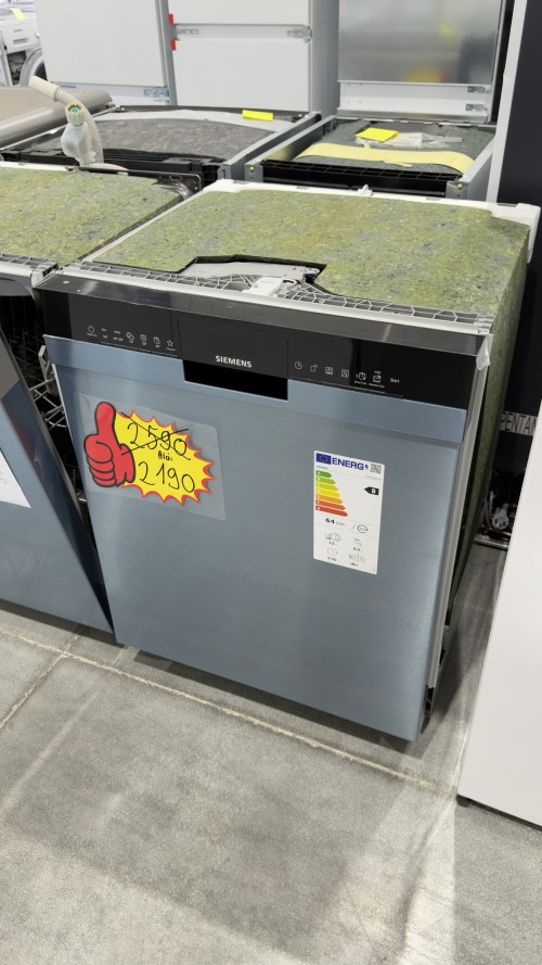 Siemens 13 seturi, SN43ES04TE – mașină de spălat vase iQ300 Clasa B, inox, autoOpen dry, Home Connect, import Germania 🇩🇪