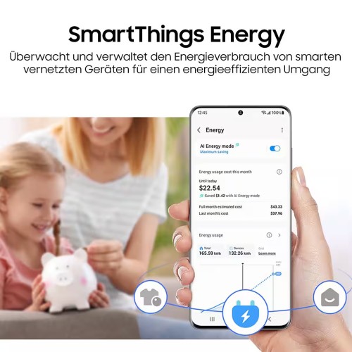 Samsung 9 kg, DV9D5-CW – Uscător rufe Clasa C, pompă de căldură, Wi-Fi SmartThings, OptimalDry, import Germania 🇩🇪