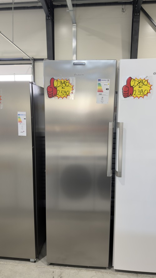 Bauknecht 257 L, GKN 19G4S IN 2 – Congelator vertical No Frost, Clasa E, ProFreeze & ShockFreeze, inox, import Germania 🇩🇪