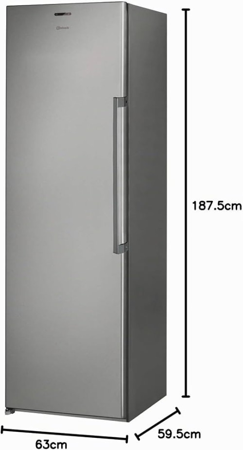 Bauknecht 257 L, GKN 19G4S IN 2 – Congelator vertical No Frost, Clasa E, ProFreeze & ShockFreeze, inox, import Germania 🇩🇪