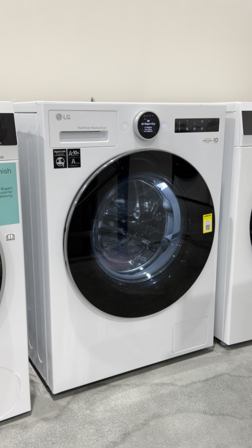 LG 9/6 kg HPWD096C – Mașină de spălat cu uscător cu pompă de căldură, Clasa A/A, AI Wash+Dry, Direct Drive, import Germania 🇩🇪