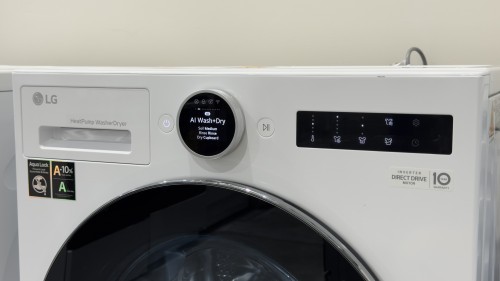 LG 9/6 kg HPWD096C – Mașină de spălat cu uscător cu pompă de căldură, Clasa A/A, AI Wash+Dry, Direct Drive, import Germania 🇩🇪