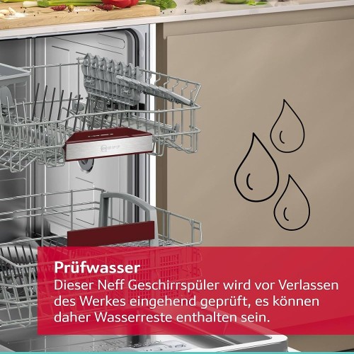 Neff 13 seturi S175EAX16B – Mașină de spălat vase complet încorporabilă, Clasa A, Home Connect, Vario Hinge, import Germania 🇩🇪