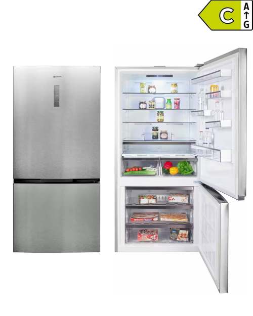 Bauknecht 615L KGDNF 83XLC IN – Combină frigorifică Clasa C, Total NoFrost, Inverter, Wi-Fi, inox, import Germania 🇩🇪