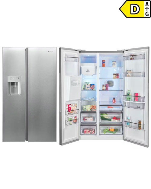 Bauknecht 578L, SBS IW D90 Pearl – Combina frigorifica Side by Side Clasa D, Total No Frost, dozator apă & IceMaker, import Germania 🇩🇪