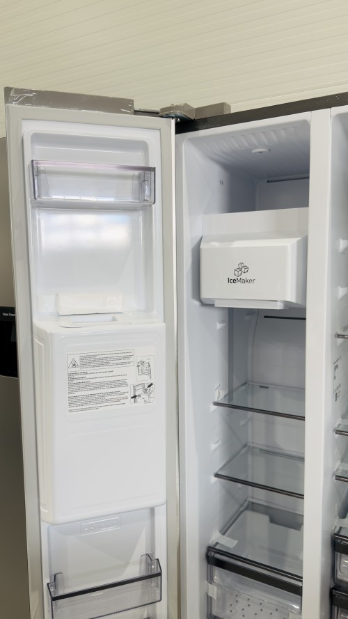 Bauknecht 578L, SBS IW D90 Pearl – Combina frigorifica Side by Side Clasa D, Total No Frost, dozator apă & IceMaker, import Germania 🇩🇪