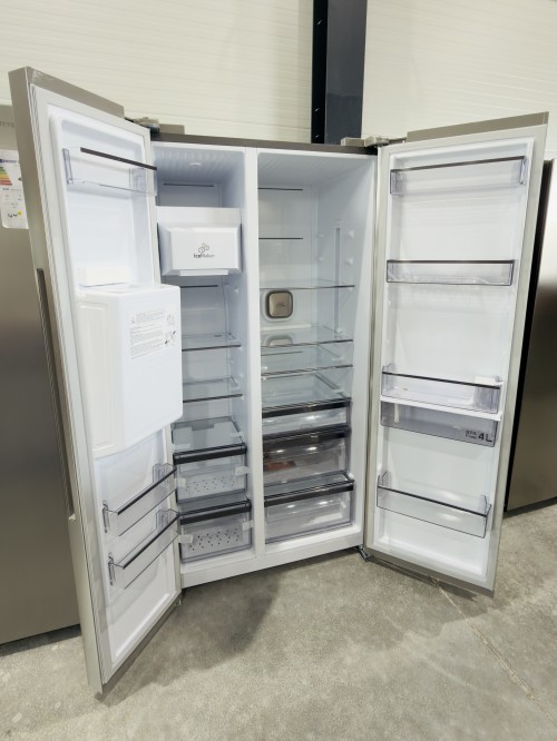 Bauknecht 578L, SBS IW D90 Pearl – Combina frigorifica Side by Side Clasa D, Total No Frost, dozator apă & IceMaker, import Germania 🇩🇪