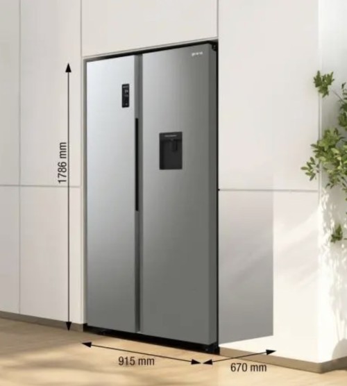 Gorenje 547L, NRR9185EAXLWD – Combină Frigorifică Side by Side Clasa E, NoFrost Plus, ConvertActive, dozator apă, Inverter, import Germania 🇩🇪