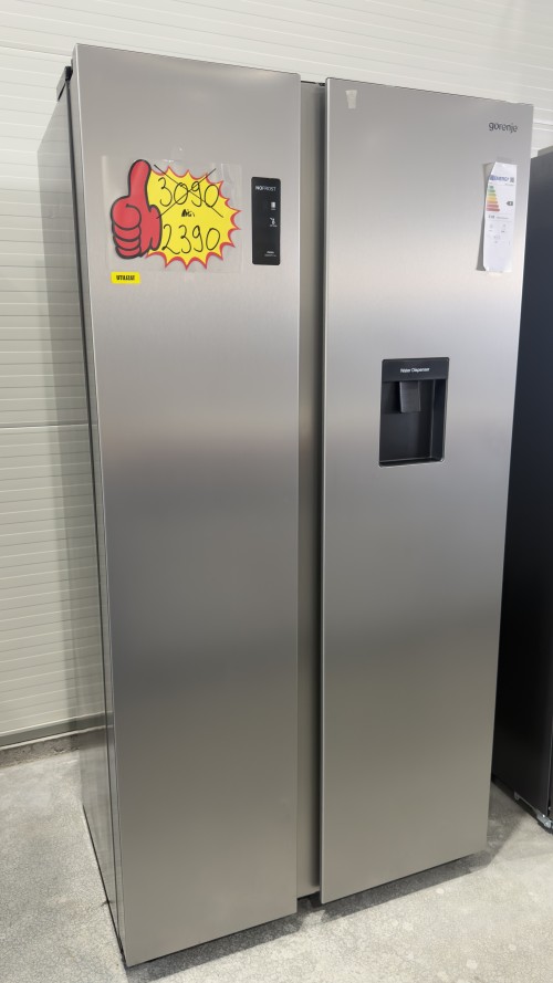 Gorenje 547L, NRR9185EAXLWD – Combină Frigorifică Side by Side Clasa E, NoFrost Plus, ConvertActive, dozator apă, Inverter, import Germania 🇩🇪