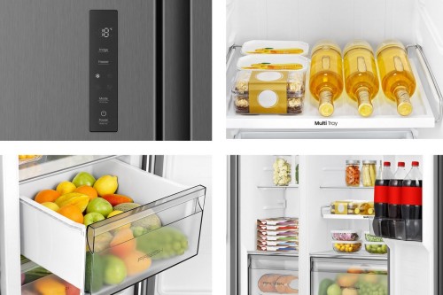 Hisense 544L, MS91558FC – Combină frigorifică Side by Side Clasa C, Total No Frost, Inverter, Super Cool, negru, import Germania 🇩🇪