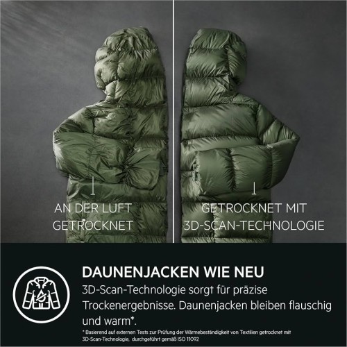 AEG 8 kg, TR9XW80880 – Uscător de rufe premium Clasa A, pompă de căldură, AbsoluteCare Pro, 3DScan, Wi-Fi, import Germania 🇩🇪