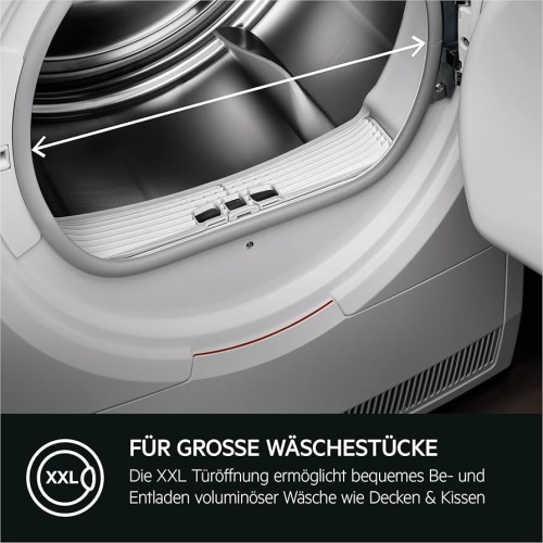 AEG 8 kg, TR9XW80880 – Uscător de rufe premium Clasa A, pompă de căldură, AbsoluteCare Pro, 3DScan, Wi-Fi, import Germania 🇩🇪