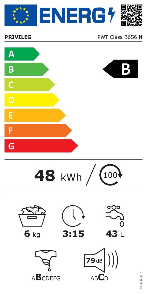 Privileg 6 kg, PWT Class B6S6 N – Mașină de spălat verticală 6 kg, 1200 rpm, Clasa B, Inverter, Turn&Go, import Germania 🇩🇪