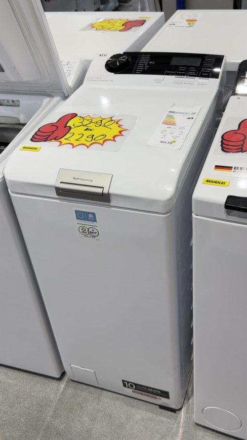 AEG LTR7A70260 – 7000 ProSteam®, mașină de spălat verticală 6 kg, 1200 rpm, Clasa B, abur, import Germania 🇩🇪