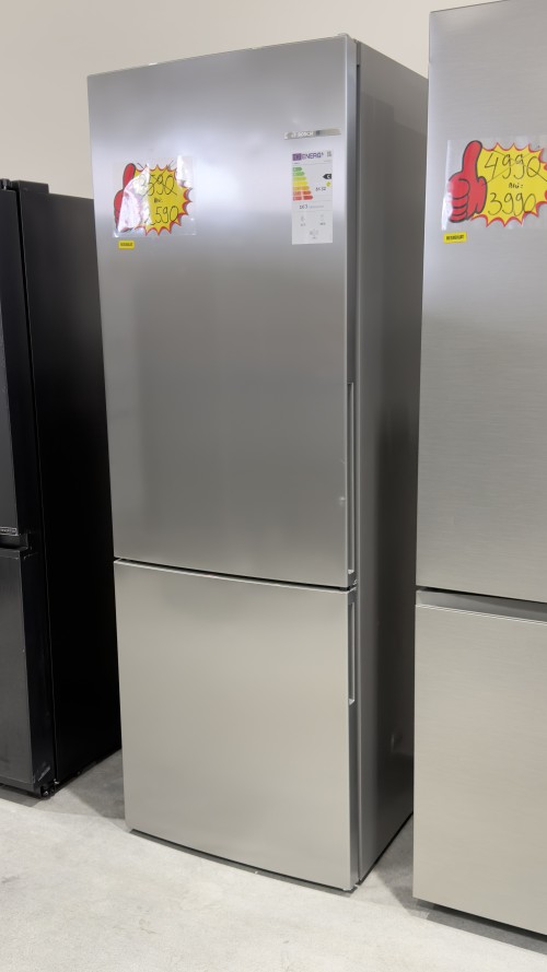 Bosch 419 L, Serie 6 KGE49AICA – Combină frigorifică XXL VitaFresh 0°C, LowFrost, Clasa C, Inox AntiAmprentă, import Germania 🇩🇪