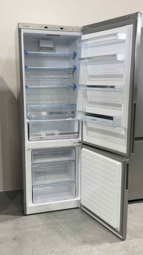 Bosch 419 L, Serie 6 KGE49AICA – Combină frigorifică XXL VitaFresh 0°C, LowFrost, Clasa C, Inox AntiAmprentă, import Germania 🇩🇪