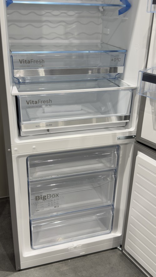 Bosch 419 L, Serie 6 KGE49AICA – Combină frigorifică XXL VitaFresh 0°C, LowFrost, Clasa C, Inox AntiAmprentă, import Germania 🇩🇪