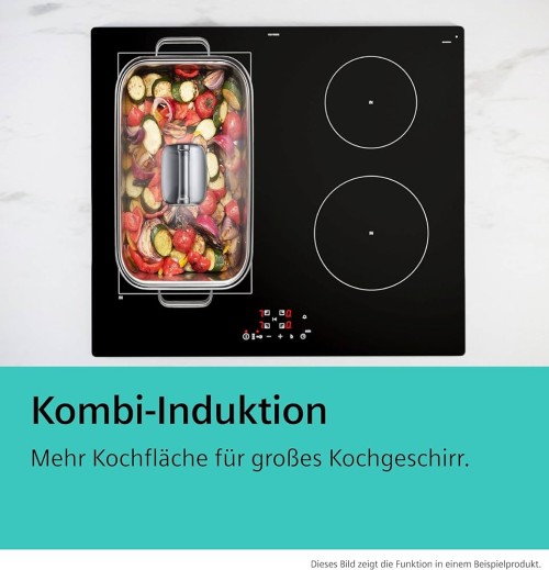 Siemens 60cm, iQ500, ED651HQB1E – Plită cu inducție, 4 zone, CombiZone, Home Connect, powerBoost, import Germania 🇩🇪
