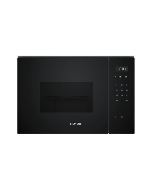 Siemens 25L, iQ500 BE555LMB1 – Cuptor cu microunde încorporabil 25 L, Grill 1200 W, 900 W, cookControl8, negru, import Germania 🇩🇪