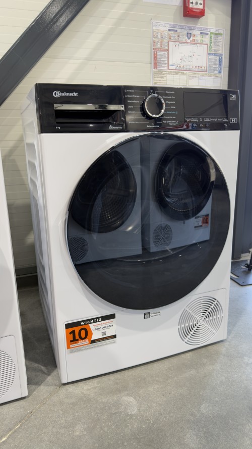 Bauknecht 8 kg, BT 87A WB – Uscător rufe cu pompă de căldură, clasa A, IronEase, Steam Therapy, HomeWhiz – import Germania 🇩🇪