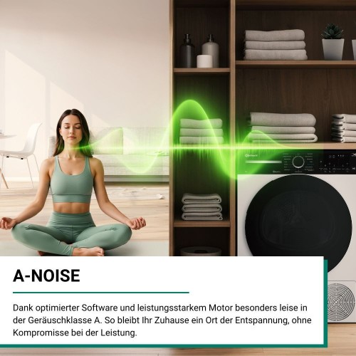 Bauknecht 8 kg, BT 87A WB – Uscător rufe cu pompă de căldură, clasa A, IronEase, Steam Therapy, HomeWhiz – import Germania 🇩🇪