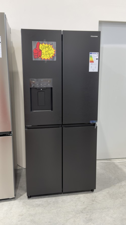 Hisense RQ5P470SYFD – Combină frigorifică French Doors, Multi Door 4 uși, 483 L, Total No Frost, My Fresh Choice, Wi-Fi, apă & gheață, Clasa D – import Germania 🇩🇪