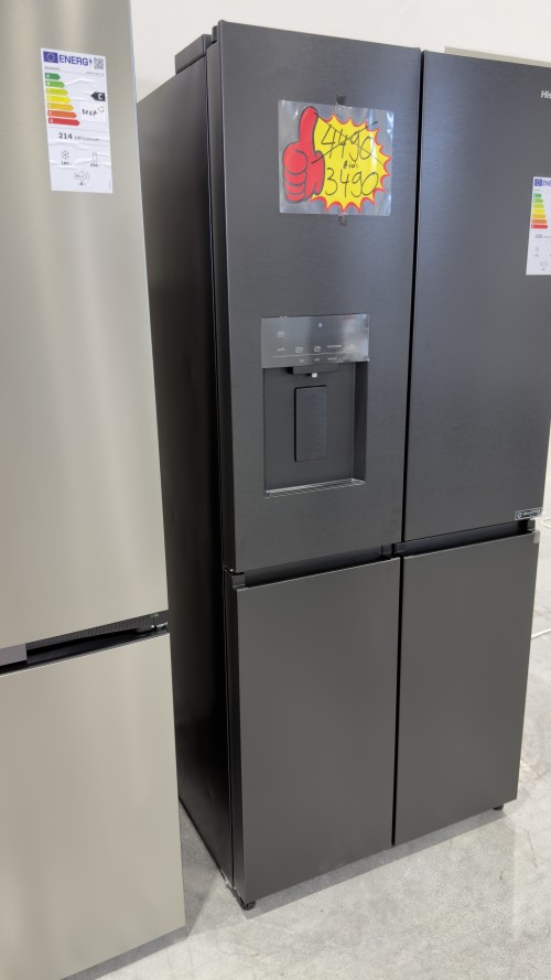 Hisense RQ5P470SYFD – Combină frigorifică French Doors, Multi Door 4 uși, 483 L, Total No Frost, My Fresh Choice, Wi-Fi, apă & gheață, Clasa D – import Germania 🇩🇪