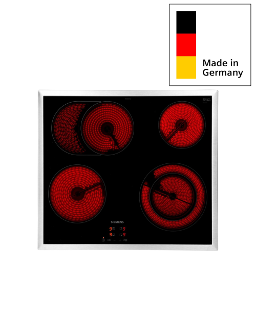 Siemens 60cm, iQ300, ET645HN17E/04 – Plită electrică vitroceramică SCHOTT CERAN®, 4 zone, 7.500 W, TouchControl, Made in Germany 🇩🇪