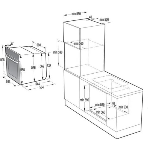 Gorenje 77L, BPSA6747A08XWI – Cuptor încorporabil 77 L, Piroliză, SteamAssist, AirFry+, Wi-Fi, Clasa A+ – import Germania 🇩🇪