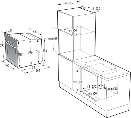 Gorenje 77L, BPS6747A09DBGOT – Cuptor încorporabil 77 L, Piroliză, AirFry+, AutoBake, 300°C, Clasa A+ – import Germania 🇩🇪