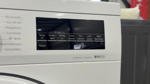 Siemens 9 kg, iQ500, WU14UT42 – Mașină de spălat 1400 rpm, Clasa A, iQdrive, varioSpeed, aquaStop – import Germania 🇩🇪