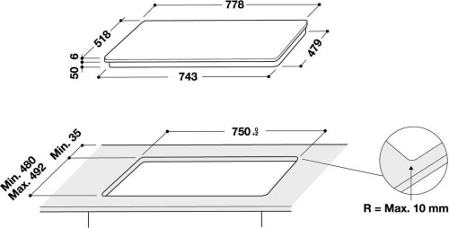 Bauknecht 78 cm, BS 2677C AL – Plită inducție 4 zone, Flexi Duo, Booster, 7,2 kW, import Germania 🇩🇪