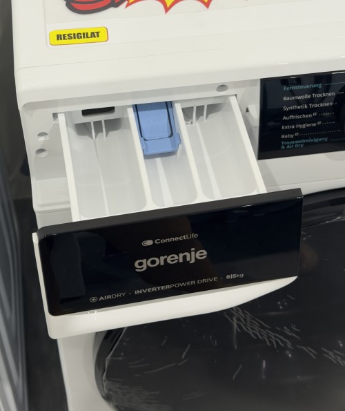 Gorenje 8/5 KG, WD2PA854ADW/DE – Mașină de spălat cu uscător Clasa A/D, Wi-Fi ConnectLife, AirDry, import Germania 🇩🇪