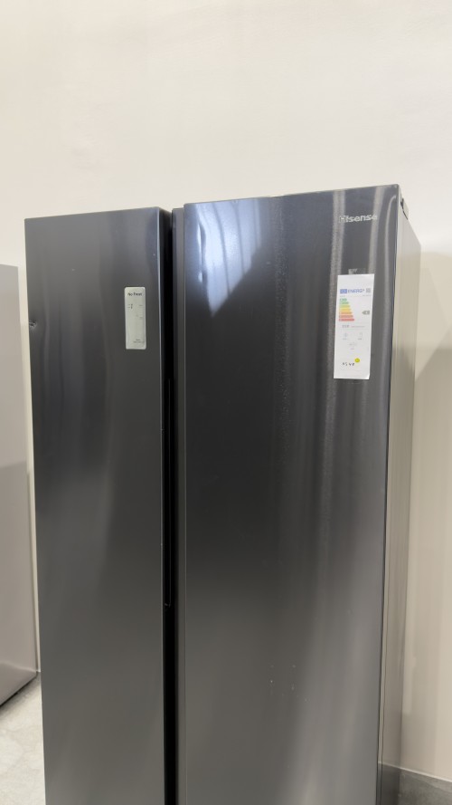Hisense 550 L, RS711N4AFE – Frigider/Combina frigorifică Side-by-Side Total No Frost, Inverter, Freezer Convert, clasa E, Black Inox, import Germania 🇩🇪