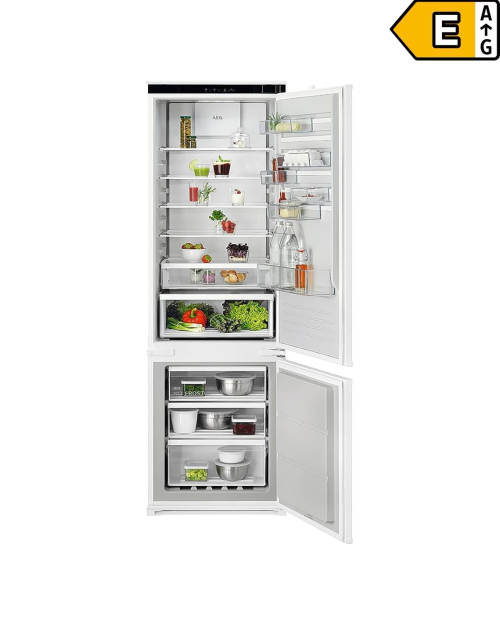 AEG 269 L, NSC6M191ES – combină frigorifică încorporabilă mare, TwinTech® Total No Frost, MultiFlow, CustomFlex®, clasa E, import Suedia