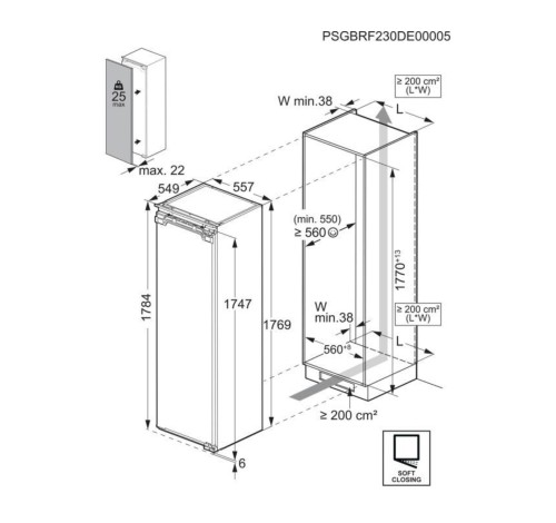 Electrolux 212 L, KUN7NE18C – Congelator încorporabil No Frost import Germania