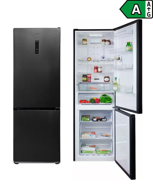 Gorenje 331 L, NRK620B61BX4OT – Combină frigorifică Clasa B, NoFrost Plus, negru inox, import Germania 🇩🇪