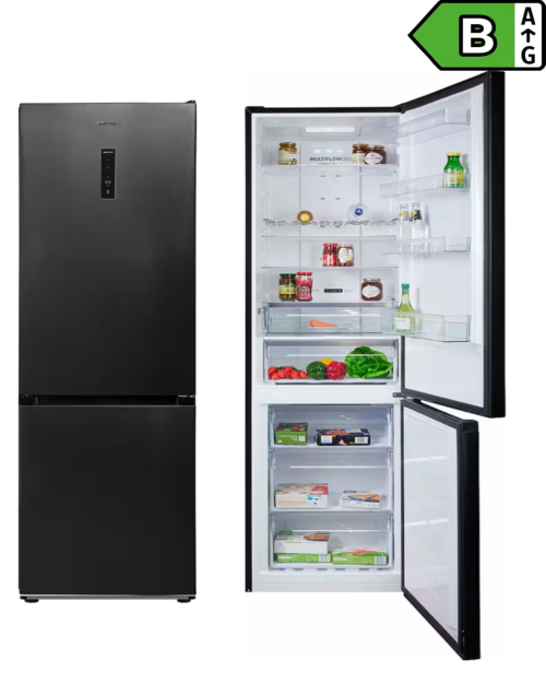 Gorenje 331 L, NRK620B61BX4OT – Combină frigorifică Clasa B, NoFrost Plus, negru inox, import Germania 🇩🇪