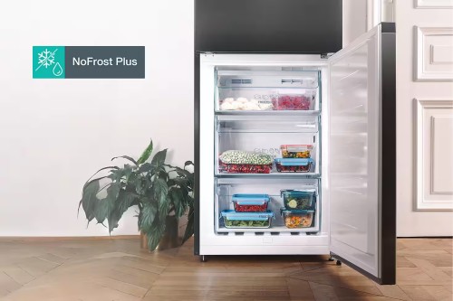 Gorenje 331 L, NRK620B61BX4OT – Combină frigorifică Clasa B, NoFrost Plus, negru inox, import Germania 🇩🇪