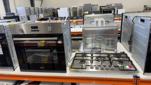 Zanussi ZGH75524XS + ZOHIE2X1 – Set plită gaz 5 arzătoare + cuptor electric 57 L, Clasa A, inox