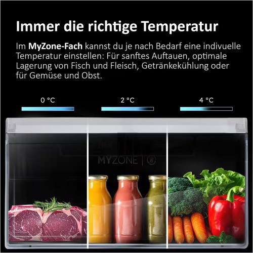 Haier 414 L, HTW5620CNMP – Combină frigorifică 3D, Clasa C, Total No Frost, Wi-Fi, Dark Inox, import Germania 🇩🇪