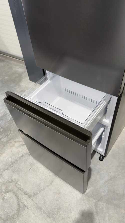 Haier 414 L, HTW5620CNMP – Combină frigorifică 3D, Clasa C, Total No Frost, Wi-Fi, Dark Inox, import Germania 🇩🇪
