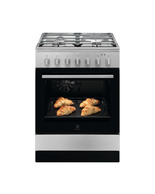 Electrolux 60 cm, LKM620000X – Aragaz cuptor electric, plita 3 gaz + 1 electric import Germania