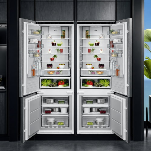 AEG 538 L, 2×, NSC6M191ES – Set combină frigorifică încorporabilă tip French Door, No Frost, Clasa E, import Germania 🇩🇪