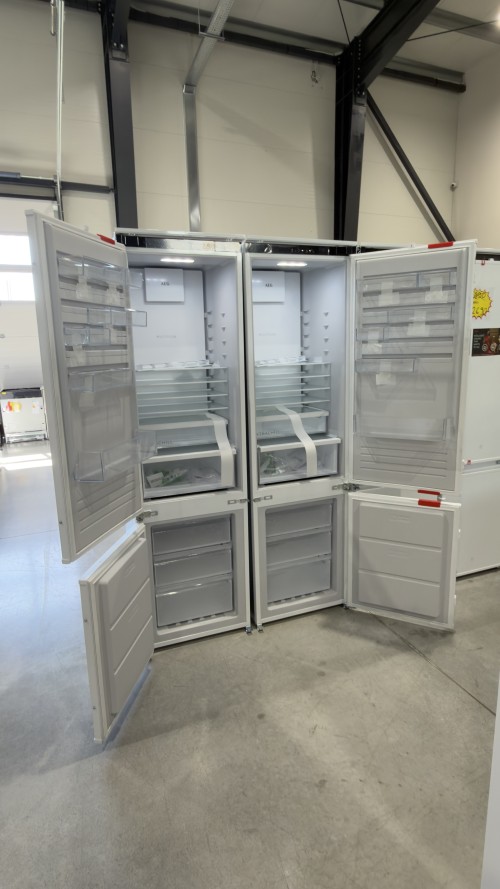 AEG 538 L, 2×, NSC6M191ES – Set combină frigorifică încorporabilă tip French Door, No Frost, Clasa E, import Germania 🇩🇪