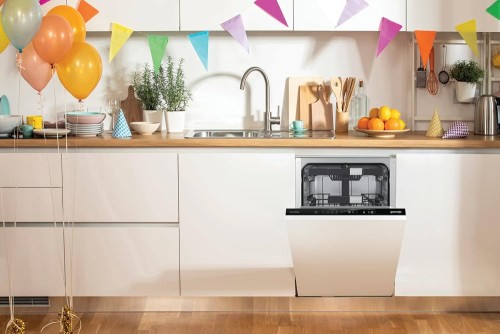 Gorenje 10 seturi, GV583C10 – Mașină de spălat vase complet încorporabilă 45 cm, Clasa C, TotalDry, import Germania 🇩🇪