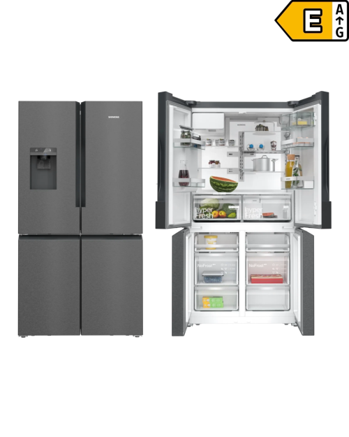 Siemens 574 L,iQ700, KF96DPXEA  – Combină frigorifică French Door, Total noFrost, dozator apă & gheață, Home Connect, Clasa E, import Germania 🇩🇪