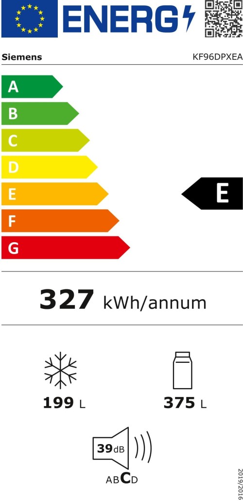 Siemens 574 L,iQ700, KF96DPXEA  – Combină frigorifică French Door, Total noFrost, dozator apă & gheață, Home Connect, Clasa E, import Germania 🇩🇪
