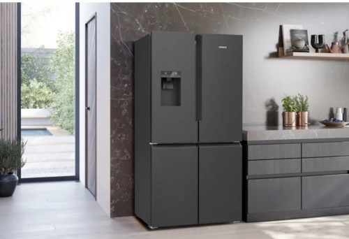 Siemens 574 L,iQ700, KF96DPXEA  – Combină frigorifică French Door, Total noFrost, dozator apă & gheață, Home Connect, Clasa E, import Germania 🇩🇪