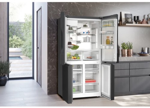 Siemens 574 L,iQ700, KF96DPXEA  – Combină frigorifică French Door, Total noFrost, dozator apă & gheață, Home Connect, Clasa E, import Germania 🇩🇪